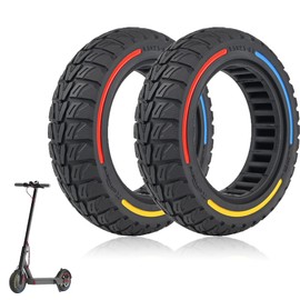 RidTianTek 9.5x2.50 Solid Tire 9.5 inch for NIU KQi3 Pro/KQi3 Max/KQi3 Sport Electric Scooters, Puncture-proof, Tubeless Rubber Tires Front or Rear Replacement, 2pc (3 Color)