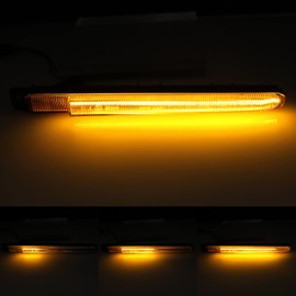 Mynoway Front Sequential LED Side Marker Lights Compatible with E90 M3 Sedan 2007-2011, E92 M3 Coupe 2007-2013, E93 M3 Convertible, Smoked Lens Amber Turn Signal Marker Dynamic Lamp Assembly