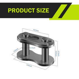 Polcatay 8 PCS Drive Chain Master Link Clip, Heavy Duty Rust-proof Roller Chain Connector, Bike Cross Master Link Connector Repair Accessories, for Motorcycles Bikes Scooters ATVs (Black #428)