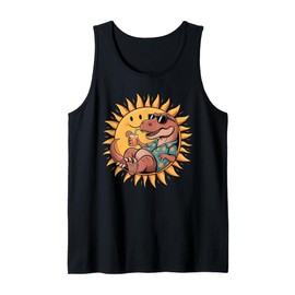 Sun T-Rex Dinosaur Sunglasses Tyrannosaurus Rex Tank Top