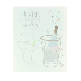 UK Greetings 25th Wedding Anniversary Card For Couple With Envelope