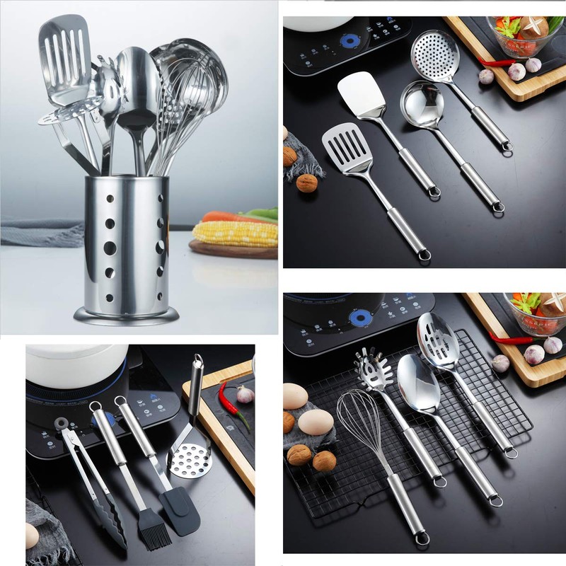 Berglander Cooking Utensil Set 13 Piece Stainless Steel Kitchen Tool