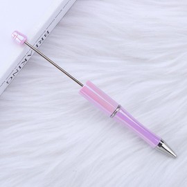 7 Pens  UV Opal  Beadable Pens WHOLESALE BULK Beaded Ballpoint Pen 1.0mm Medium Suitable for DIY with Beads and Focals Ships from California Writing Tools Stationery:_81 Pale Purple 1N_7 PCS