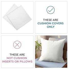 Encasa Spring Floral Cushion Covers | Floral Print F1 Sunshine 16"x16" (40x40 cm) | Set of 2 | No Insert Filling| Decorative Boho Square Throw Pillow Case For Outdoor, Indoor, Patio,Living Room