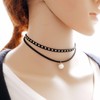 LEGITTA Set of 6 Choker Necklaces Stretch Velvet Classic Gothic
