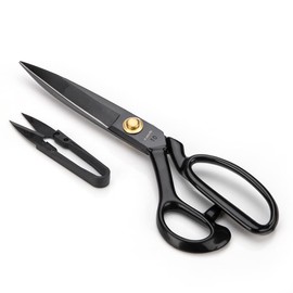 Tijeras de costura para zurdos - Tijeras de tela de acero inoxidable - Tijeras de sastre para cortar tela, cuero KT-001-L-1