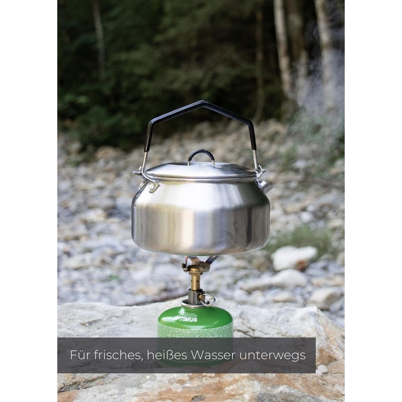 LAMBDA COFFEE® Kettle 1 Litre Stainless Steel | For Camping