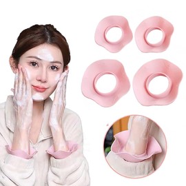 2 Pairs of Silicone Wrist Bands for Washing Face,Spa Wristbands for Prevent Liquid from Spilling Down Your Arms,Arm Bands for Face Wash Wrist Strap to Prevent Sleeve-wetting (Pink)