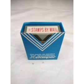 Xstamper Vintage Xstamper "STAMPS BY MAIL" Red Ink Stock No. 1525