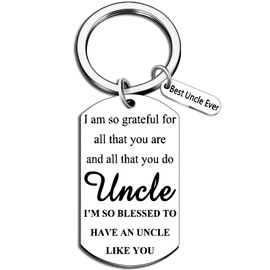 Uncle Gifts Birthday Christmas Gift Ideas for Best Uncle Ever Keychain from Nieces Unique Uncle Gifts for Men from Nephew Funny Uncle Thank You Gifts for Uncles Father Day Gifts Stocking Stuffers