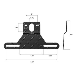 Trailer License Plate Holder Aluminum Heavy-Duty Bracket Holder Trailer License Plate Bracket Frame for Trucks Trailers RVs Boats 1 Pack Universal License Plates with Mounting Screws Caps（Black）