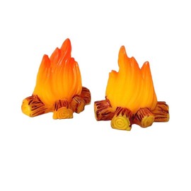 Laroal 10pcs Miniature Campfire Fire Ornament Set Realistic Mini Fire Model Handicraft for Dollhouses Bonfire Decoration for Crafts and Scene Building