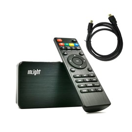 InLight Media Player, December 2023 Edition, Maximum Resolution, 3840 x 2160p, 30 fps, SD Card and USB Flash Support, Video, Music, Photo Playback, HDMI, VGA, Composite Output, TV Playback, Play