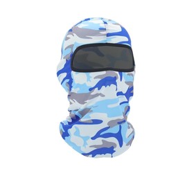 Camouflage Light Blue Balaclava Ski Mask Head Mask Full Face Mask Windproof Sun UV Protection Hood for Women Men