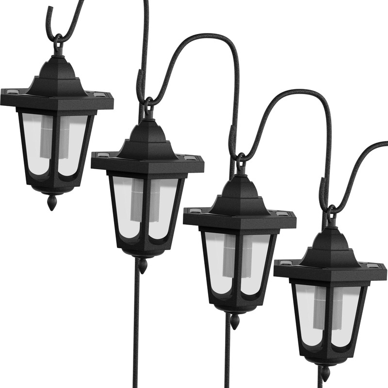 Pure Garden Hanging Solar Coach Lights, 26 Outdoor Lights with