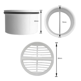 Mirorola Immersion Pipe with Hair Filter for Viega Tempoplex Shower Drain Set Replacement Dip Pipe Hair Catcher Shower for Model 6958.96, 625 221, Hair Filter Strainer Insert for Shower Drain Siphon