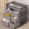 XJD Baby Changing Table with 6 Storage Drawers and Pad