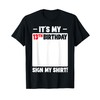It's My 13th Birthday 13 Years Teenager Boys Girls Sign