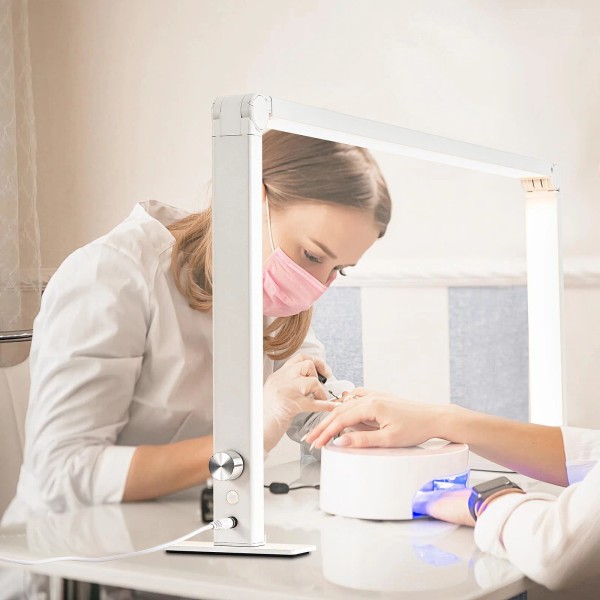 Dlitish Half Moon Light for Nail Desk 48W Rectangle Tech