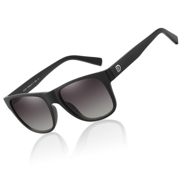 DUCO Men's Polarised Sunglasses Classic Rectangular TR-90 Frame UV400 2145,