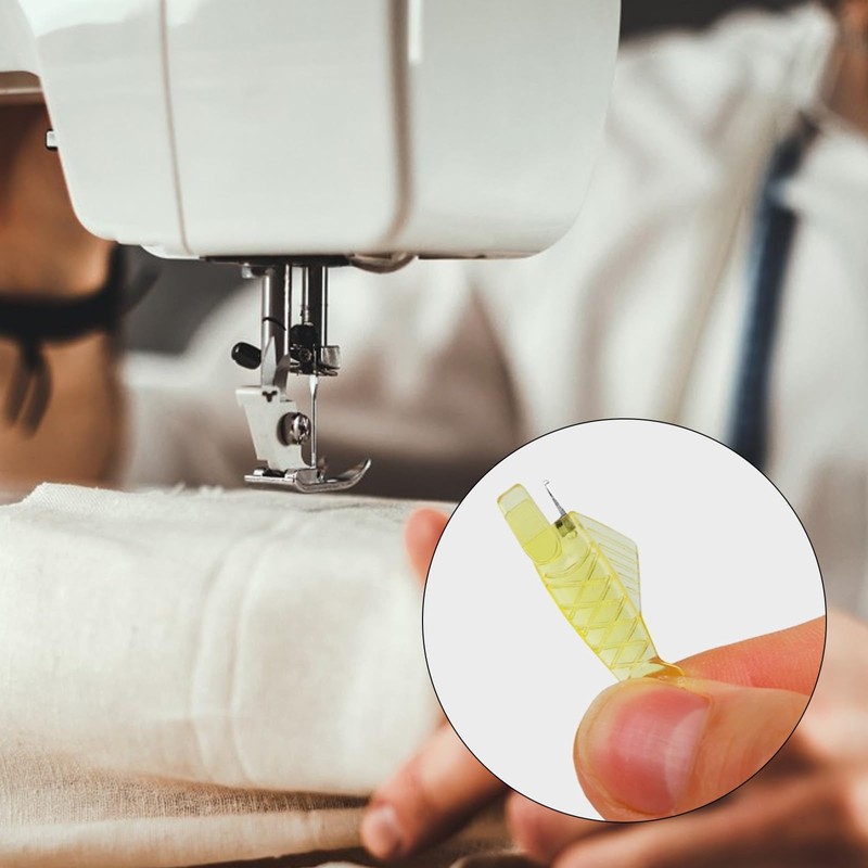 90 Pcs Automatic Needle Threaders for Sewing Machine, Fish Mouth