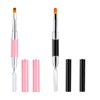 REQAG 2 Pieces Brush Nail Acrylic Gel Dual Ended Poly