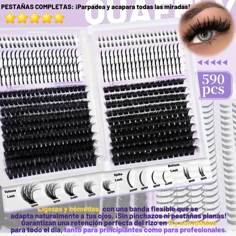 Kit De Extensión De Pestañas De Capacidad Extragrande
