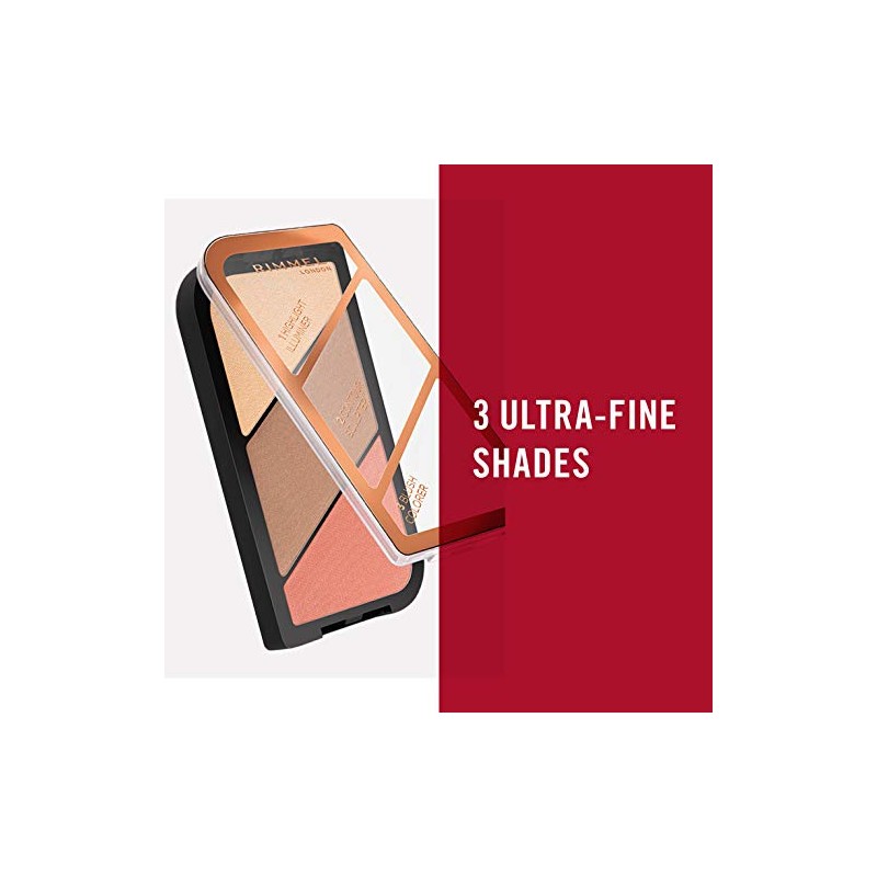Rimmel Rimmel London Sculpting Highlighter Palette 3-tone, Coral Glow, 18.5