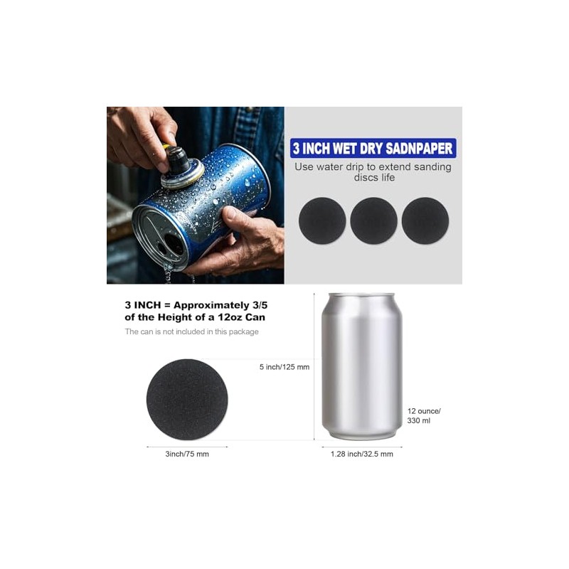 133 PCS Sanding Disc Drill Polishing Kit for Car and