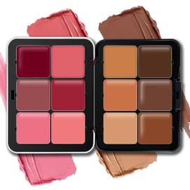 HOSAILY Paleta De Colorete Y Corrector En Crema, 12 Colores, Larga Duración, A Prueba De Manchas, Acabado Mate Difuminable, Maquillaje Facial (02)
