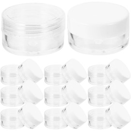 MAGICLULU Frascos Cosméticos De Plástico 24 Piezas Contenedores De Viaje Reutilizables Para Crema Facial Bálsamo Labial Loción Y Aceite Esencial Con Tapa Abertura Amplia 1.18 X 1.18 X 0.59In