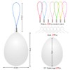 Easter Eggs 24 Pieces, White, 6 cm, Decorative Plastic Eggs