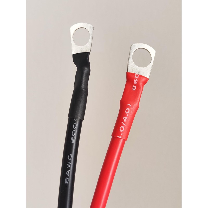 2 Pack 8AWG Cable with 50A Connectors for LiFePO4 Battery,