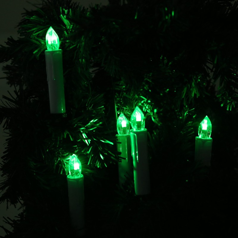 10x LED Flameless Cordless Candles Light with Clips Home Wedding