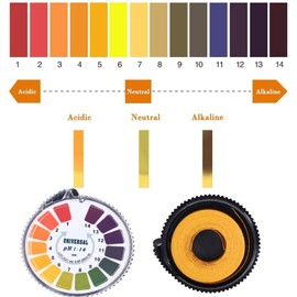 Roll PH Test Strips, Read PH Strips Dispenser Test Paper Roll PH 1-14 Full Range Litmus Strips Tester for Cosmetics Food Water Saliva Soil