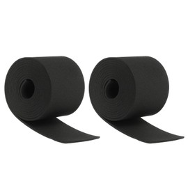 PATIKIL Neoprene Foam Strip Roll, 2 Roll 78.7" Long x 3" Width x 1/8" Thick High Density Weather Stripping Door Seal Strip Non Adhesive for Insulation, Black