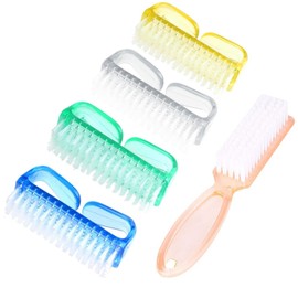 5PCS Handle Grip Nail Brush, Hand Fingernail Scrub Cleaning Brushes for Toes and Nails Cleaner, Pedicure Scrubbing tool kit for Men and Women (Multicolor)