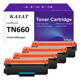 KASAT Higher Yield Compatible Toner Cartridge Replacement for Brother TN660 TN-660 TN630 TN-630 for Brother HL-L2300D HL-L2320D HL-L2380DW HL-L2340DW MFC-L2700DW MFC-2740DW DCP-L2540DW Printer (4Pack)