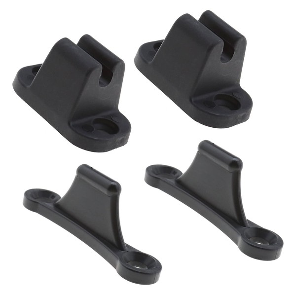 OTOTEC 2 x Türhalter-Set, T-Form, Türstopper, Halter-Set, schwarzer Kunststoff, für