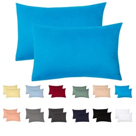 Livessa Pillowcases, 40 x 60 cm, Concealed Zip on the Long Side, Pillowcase Made of 100% Cotton Jersey Fabric, Ultra Soft and Breathable, Oeko-Tex Certified Set of 2