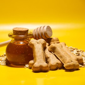 Activa 2lb Honey Bear Gourmet Dog Biscuits | Crunchy Dog Treats | Honey Flavor Dog Treats (Medium, Honey)