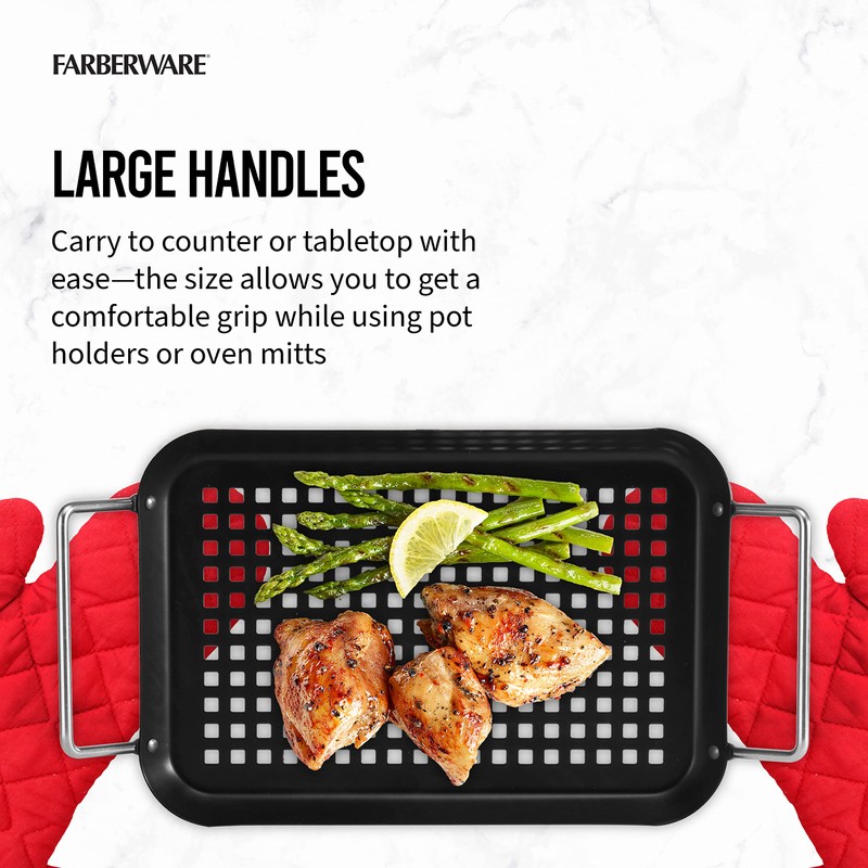 Farberware 5275061 Barbecue Grill Topper, Black