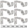 Creatyi Adjustable Curtain Rod Brackets - Heavy Duty 1 Inch