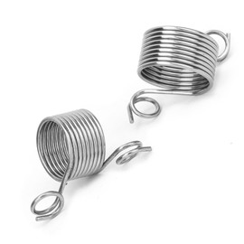 Pwshymi Set of 2 Stainless Steel Coiled Knitting Thimble Guide Finger Rings - Perfect Knitting Crafts Tool Accessories