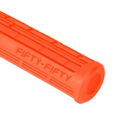 FIFTY-FIFTY Mountain Bike Grips, Single Lock-on MTB Handlerbar Grips, Soft and Comfortable, Non-Slip Locking Bicycle Handle for All Mountain, Enduro, Downhill (Orange)