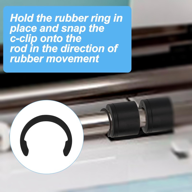 12pcs Retaining Clip Rings for Cricut Maker, Metal C-Shaped Rubber