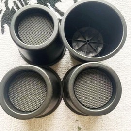 YIPUETERNITY 4 Pack Bed Risers, 4 Inch Round Furniture Feet Raiser, Heavy Duty Furniture Leg Lifts For Divan Bed, Table Desk Riser, Chair or Sofa Riser,Castors