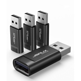 JSAUX USB Data Blocker, (4-Pack) USB A Defender Only for Quick Charge, Protect Against Juice Jacking, Refuse Hacking Provide Safe Charging- Black