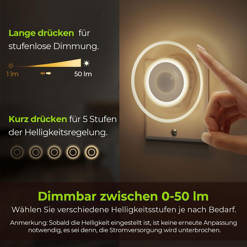 AUVON Night Light Socket with Motion Sensor