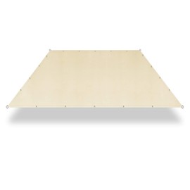 E&K Sunrise 8' x 16' Waterproof Sun Shade Sail-Beige Straight Edge Rectangle UV Block Durable Awning Perfect for Canopy Outdoor Garden Backyard-Customized Sizes AVL